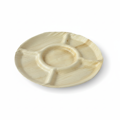30cm-5-compartment-Palm-Leaves-Round-Plate